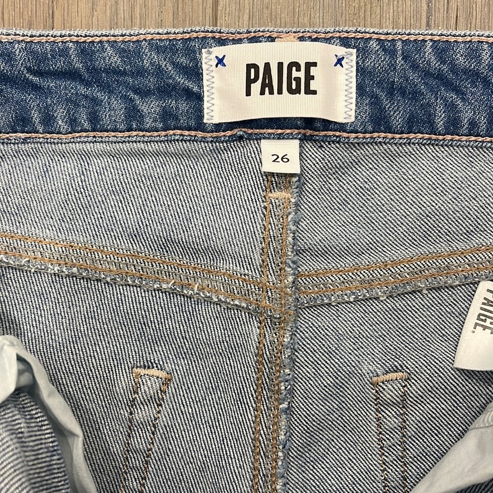 PAIGE High Waisted Vintage Inspired Noella Relaxed Straight Leg Jeans - 26W - Picture 11 of 16